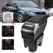 ARMREST BOX For VW Golf MK5 MK6 2006-2011 CENTRAL CONSOLE STORAGE CUP HOLDER USB