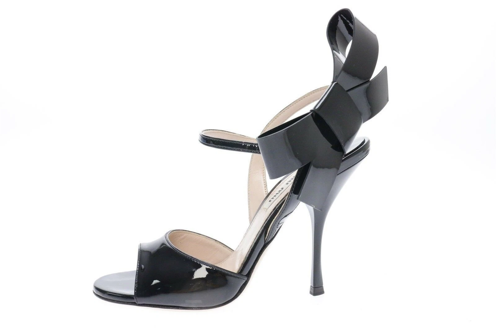 Miu Miu — Miu Miu Bow-Embellished Ankle Strap Sandals Heels Sz. 34.5 NEW!