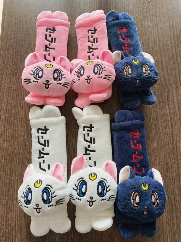 NEW!! sailor moon pink blue white safety seat belt Shoulder sleeve  birthdaygift - Image 4 of 4