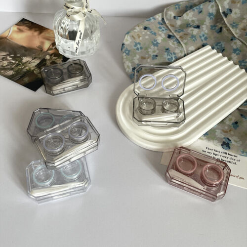 All-In-One Contact Lens Case Holder With Mirror Tweezers And Solution Bottle - Picture 1 of 16