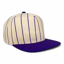 Baseball Cap Snapback Adjustable Striped Sports Ball Cotton Hat Flat Brim Visor