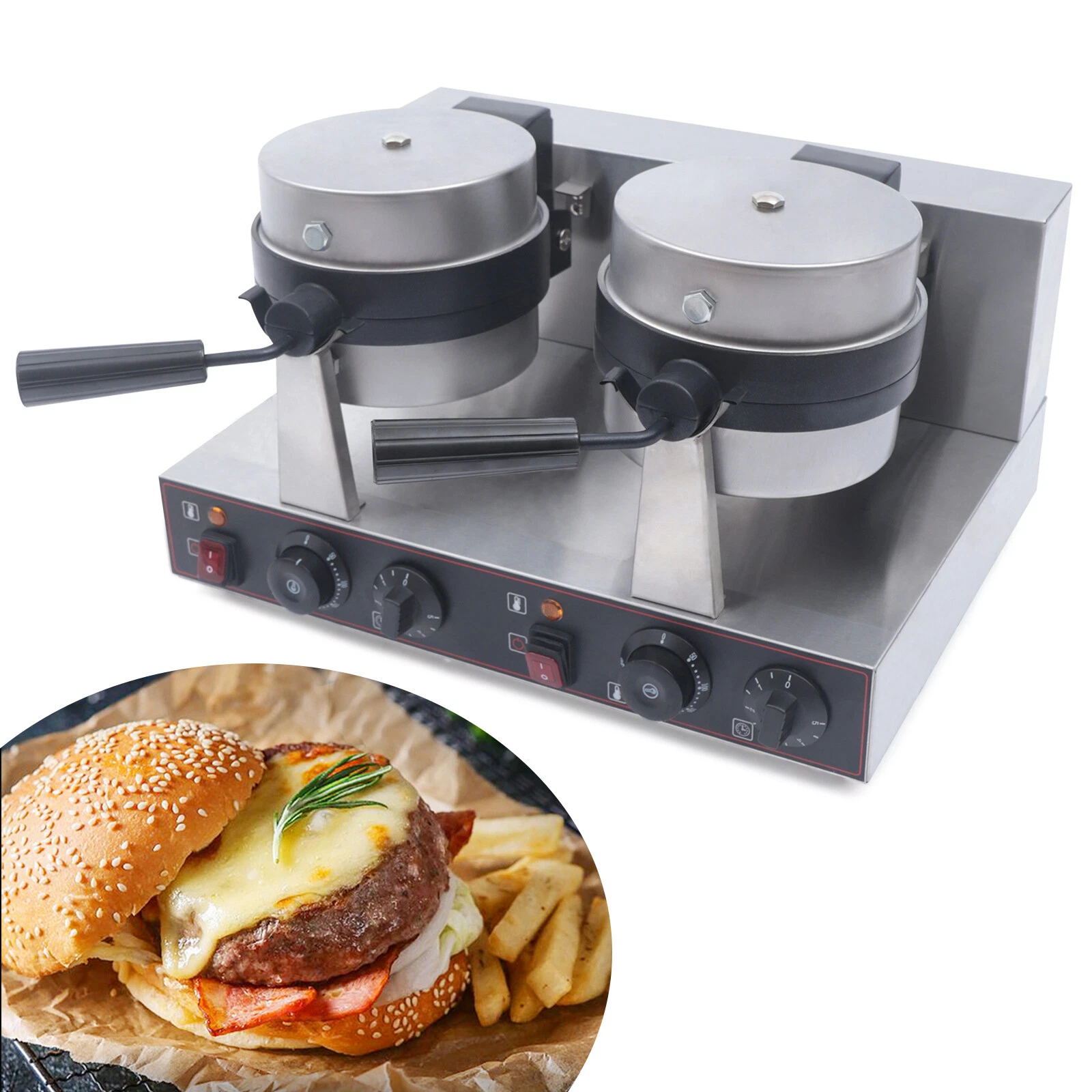 Hamburger Maker Burger Machine Ice Cream Waffle Maker Panini Press Baking