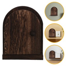Wood Light Switch Cover Plate Decorative Protective Socket Guard Dark Brown