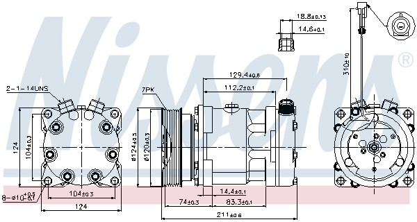 1X Nissens 89177 Kompressor Klimaanlage FüR Fiat Alfa Romeo Lancia-image