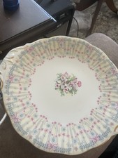 Vintage Queen Ann Gilded Rose  Platter