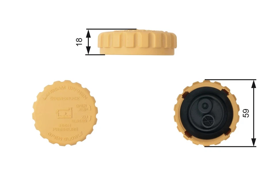 Radiator Cap fits DAEWOO LANOS KLAT 1.3 1.5 1.6 1997 on Gates 94539597 96293957 - Image 2 of 4