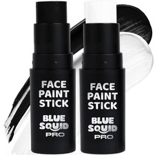 PRO Black and White Face Paint Stick - Waterproof Body Paint for Adults  Kids E