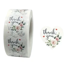 45 THANK YOU  SEALS LABELS STICKERS  FOR SMALL BUSINESS, CRAFTS, PARTIES. 1 INCH