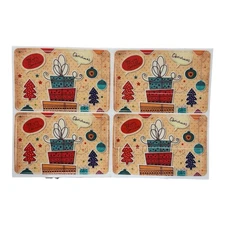 CHRISTMAS TREE PRESENTS GIFT BOW Bright Credit Debit Card Skin Sticker Cover Set