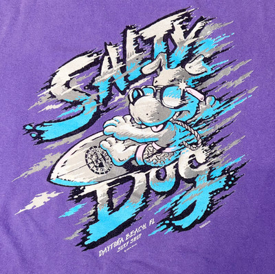 Vintage Salty Dog Purple Single Stitch T Shirt Size XL