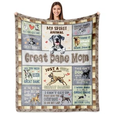 Great Dane Gifts, Great Danes Mom Throw Blanket 60"x50", Great Danes Gifts fo...