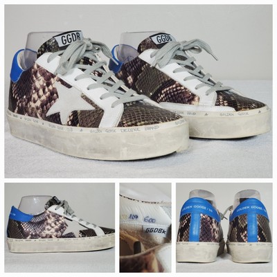 Golden Goose Hi Star Python Print Leather Platform Sneakers Women's US 8 (EU 38)