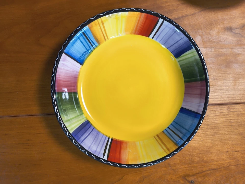 Certified International Serape Nancy Green Colorful 17" Platter & 9.5" Bowls - Image 4 of 4