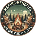 Vintage Campfire Memories Camping Sign Metal Sign for Housewarming Gift