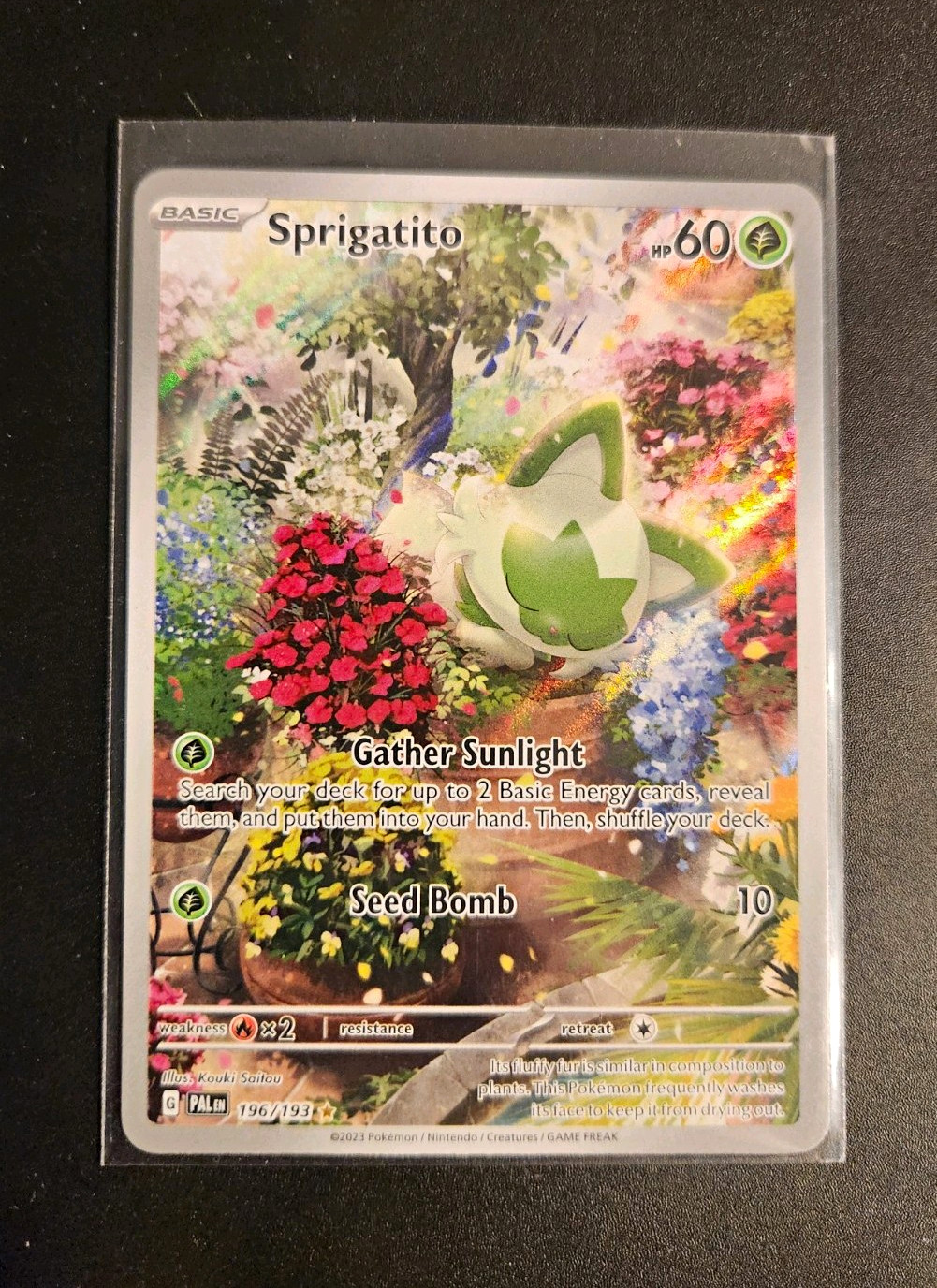 Sprigatito 196/193 SV02 Paldea Evolved Full Art Illustration Rare Holo Pokémon