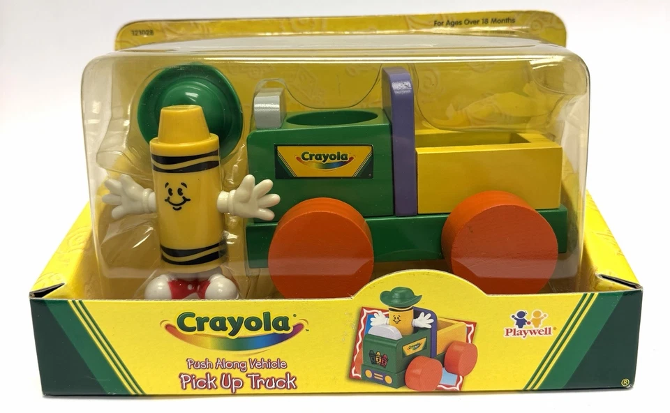 Playwell 2003 Crayola 推车车辆和火车套装! * 6 件装* — 第 2/4 张图片