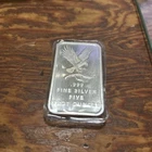 5 oz. SilverTowne Silver Bar - Bald Eagle Design - .999 Fine Silver