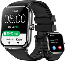 Smart Watch for Men Women, 1.85" HD Fitness Tracker with Bluetooth Calls, 5 ATM