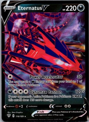 Eternatus V Ultra Rare SWSH03: Darkness Ablaze 116/189 NM