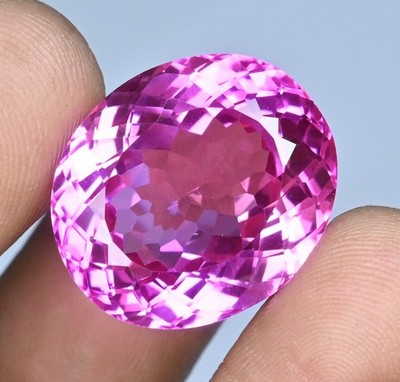 37.85 Ct Oval Flawless Natural Mogok Pink Ruby Certified Stunning Loose Gemstone