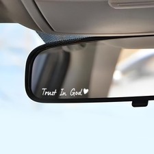 4PCS Trust in God Rearview Mirror Sticker, Car Decals for Women, Trust in God...