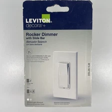 Leviton DSL06-1LM 600W 120V ac White/Light Almond 3-Way 1-Pole Slide Dimmer