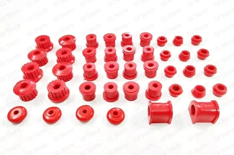 Suzuki Samurai Complete Polyurethane Suspension Leaf Spring Bushing Kit-Spl RED - Image 3 of 4