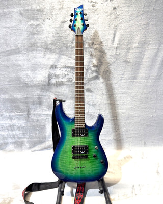 Schecter C-6 Elite Aqua Burst Electric Guitar ~EXCELLENT CONDITION