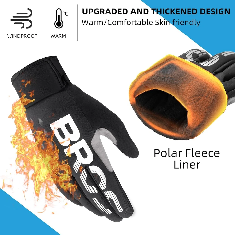 ROCKBROS Winter Cycling Gloves Touchscreen Motorcycle Mountain Warm Bike Gloves - Image 3 of 4