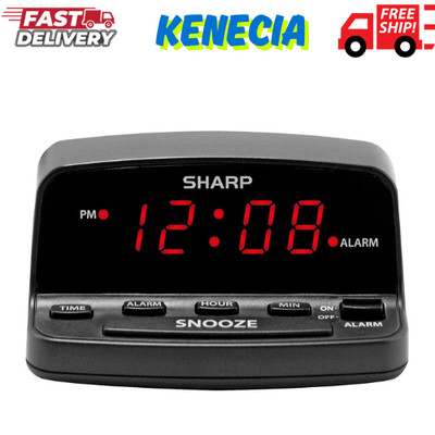 Digital Alarm Clock with Keyboard Style Controls, Battery Back-Up, Easy to Use