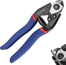 Cable Cutter, 7-1/2 Inch Heavy Duty Wire Rope Cutter, Chrome Vanadium Steel Jaw,