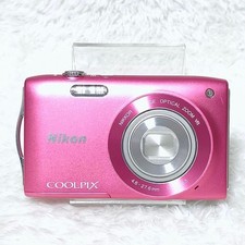 Nikon COOLPIX S3300 Pink 16.0MP 6x Zoom Compact Digital Camera Used from Japan