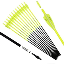 Fluorescent 30'' Carbon Hunting Arrows - Durable, Lightweight, and Versatile