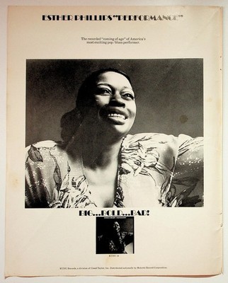 Esther Phillips Performance KUDU 18 Vintage 1974 Music Album Ad Print