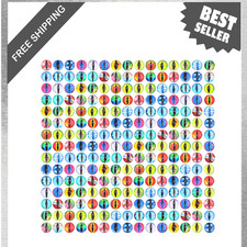 200 Pieces Assorted Color Glass Doll Eyes 6mm Flatback Animal Craft Supplies for