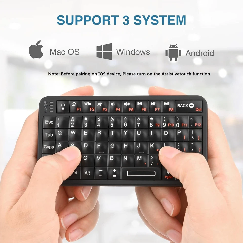 Rii Mini Bluetooth Keyboard,Portable Wireless Rechargeable Keyboard with...  - Image 4 of 4