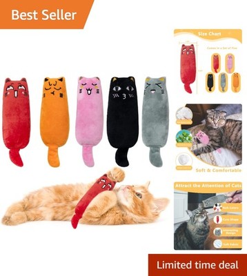 Multi-Style Catnip Plush Toys - 5pcs Set for Active Indoor Cats of All Breeds