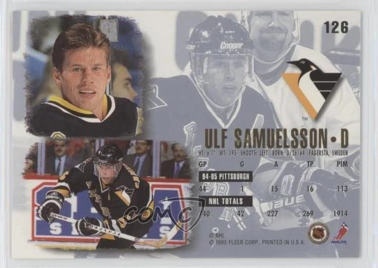1995-96 Fleer Ultra Ulf Samuelsson #126 - Image 2 of 2