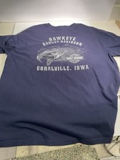 Authentic Harley Davidson Coralville Iowa Men's T Shirt Hawkeye, Ex Cond.