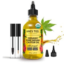 Cold Pressed Organic Castor Oil Hexane Free - 16 Fl Oz - 100 Pure, Natural -...