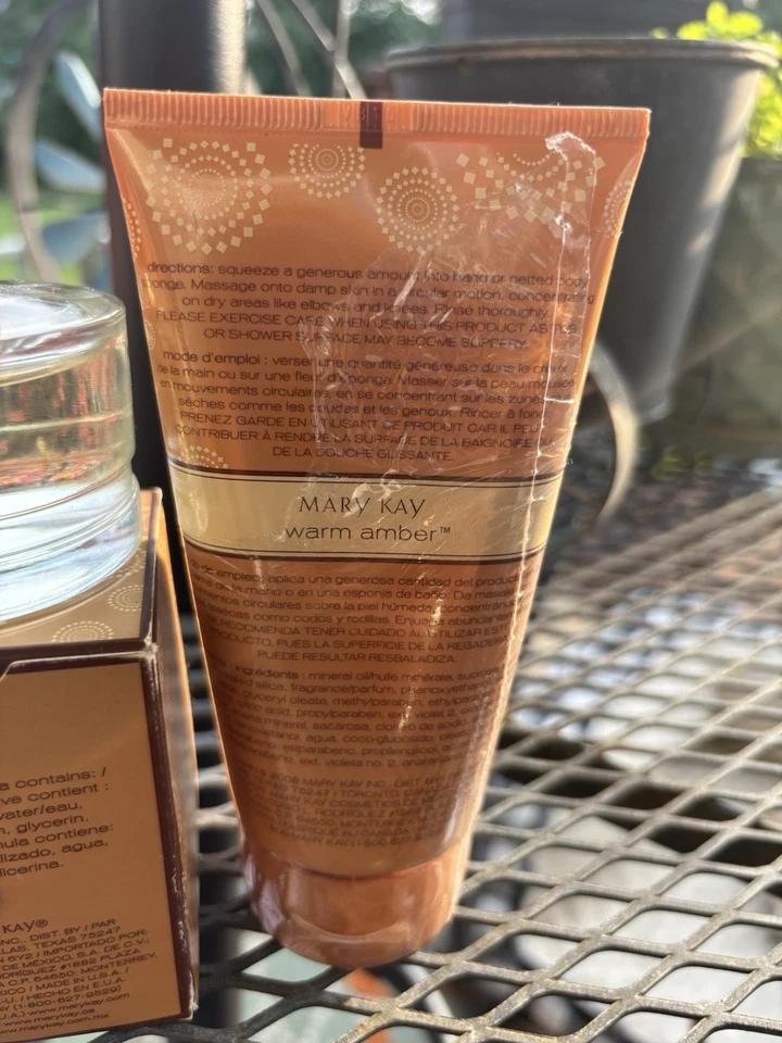 Mary Kay Fragancia Ámbar Cálida 1.7oz Y Exfoliante Nuevo Set Foto 4 de 4