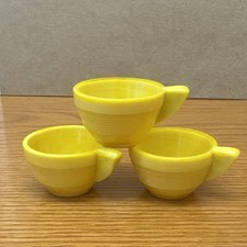 Akro Agate Small Concentric Ring Yellow Cup Set Of 3 - 1 x 1.5