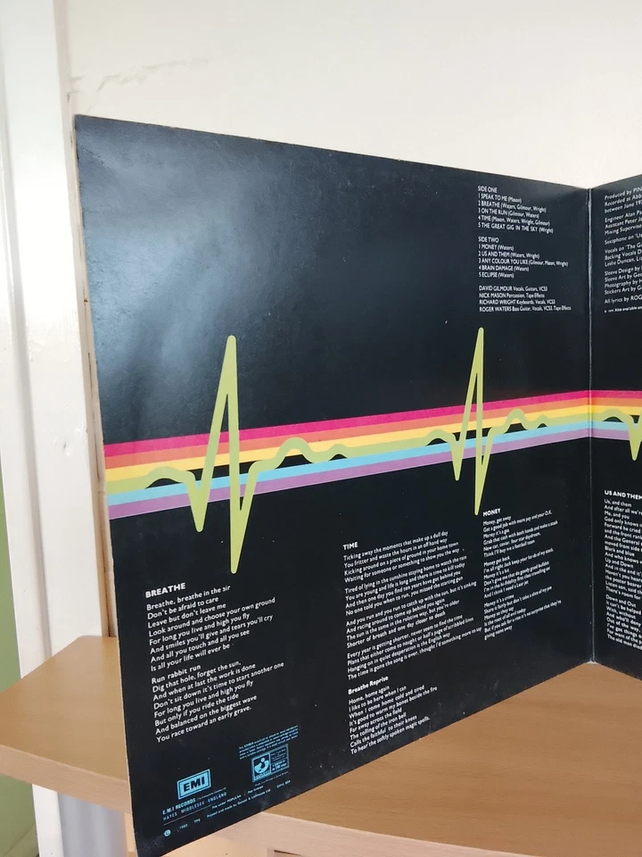 PINK FLOYD DARK SIDE OF THE MOON VINYL LP UK 1973 4TH PRESS A6/B4 VG+ POSTER INC - Image 4 of 4