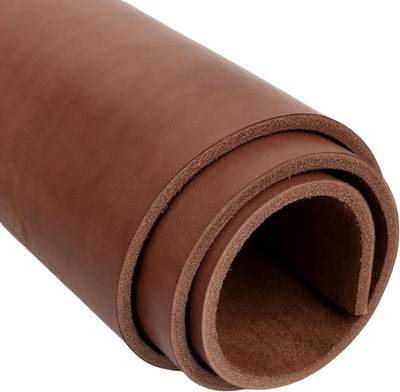 Full Grain Leather Sheet, 4-5Mm Thick, Brown Leather, Vegetable Tanned Leather f