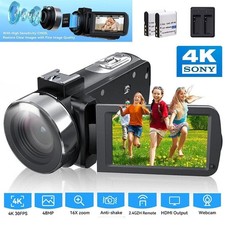 UHD Video Camera Camcorder 4K 48MP WiFi Night...