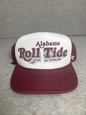 Alabama Crimson Roll Tide 47 Brand Trucker Mesh Cap Hat Snap Back