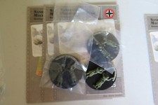 AXIS  ALLIES MINIATURES D-DAY LOT 35 SANDBAGGED MACHINE-GUN TEAM C WITH CARD X3