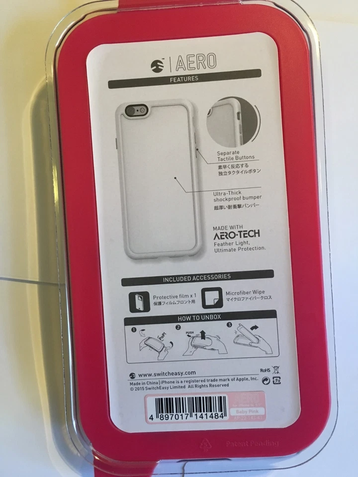 Funda iPhone 6 Plus, 6S Plus AERO con Protector de Pantalla Extra Rosa Bebé de SwitchEasy Foto 3 de 4