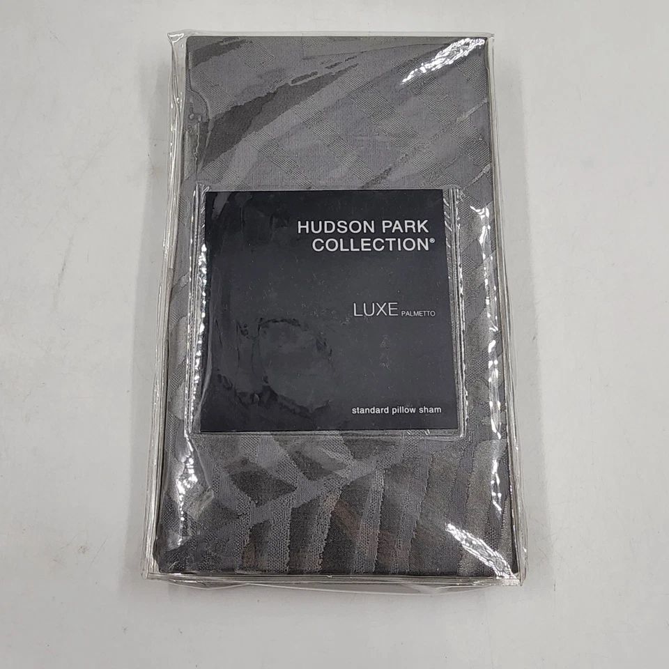 Travesseiro padrão Hudson Park Collection Palmetto algodão seda farsa prata + - Imagem 2 de 4