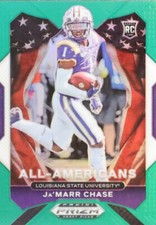 2021 Panini Prizm Draft Picks Football All-Americans #185: Ja'Marr Chase Green